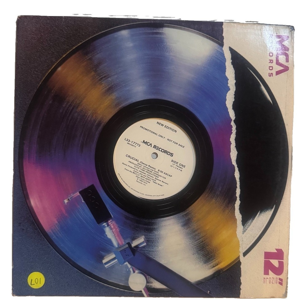 New Edition Crucial dj promo 12" Vinyl Record Single